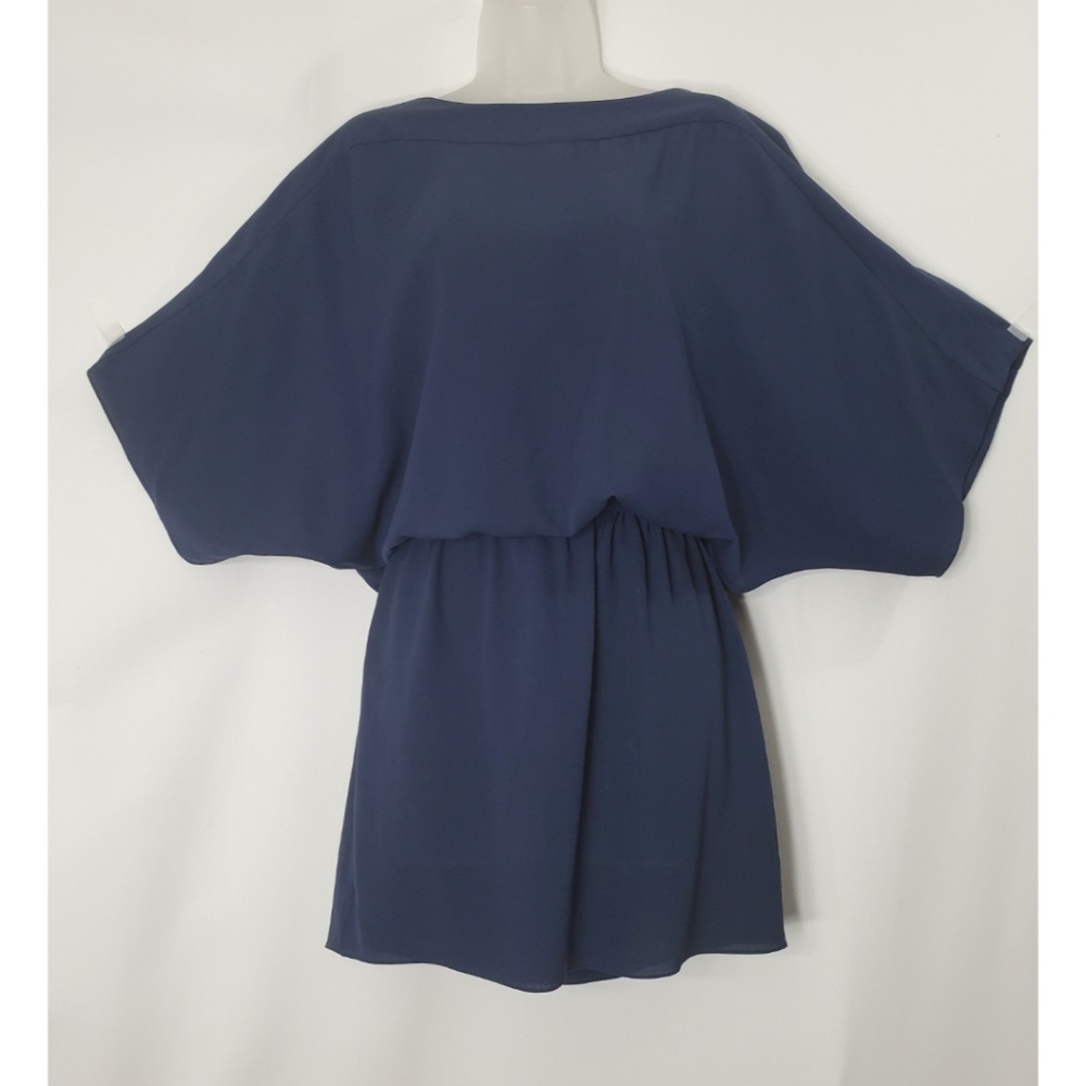 Adam Lippes Navy Silk Dress